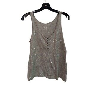 Old Navy grey sequin basic everyday top